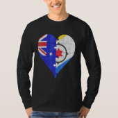 Australian Bonaire Dutch Flag Heart T-shirt (Voorkant)