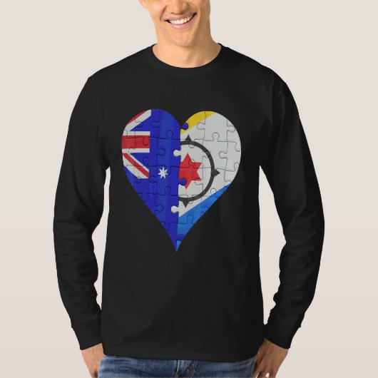 Australian Bonaire Dutch Flag Heart T-shirt (Voorkant)