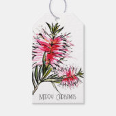 Australian Bottlebrush Christmas Gift Label Cadeaulabel (Voorkant)