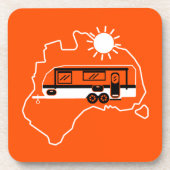 Australian Caravan Camping Bier Onderzetter (Voorkant)