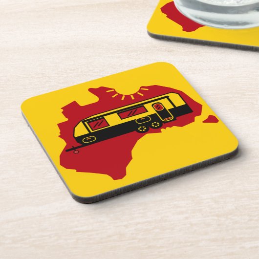 Australian Caravan Camping Bier Onderzetter (Linkerzijde)