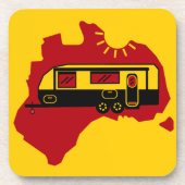 Australian Caravan Camping Bier Onderzetter (Voorkant)
