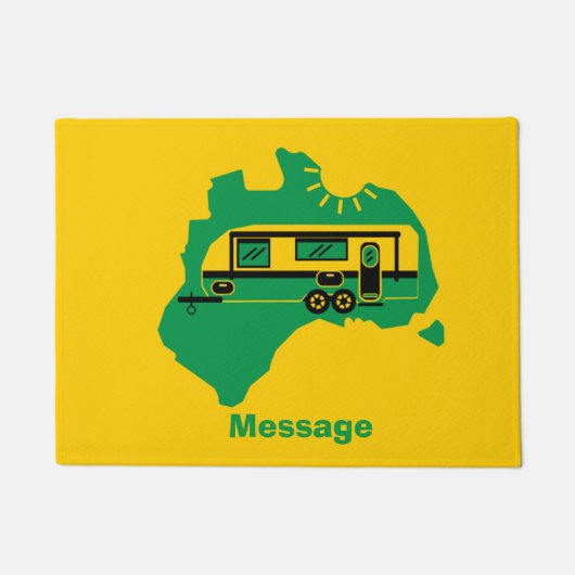 Australian Caravan Camping Deurmat (Voorkant)