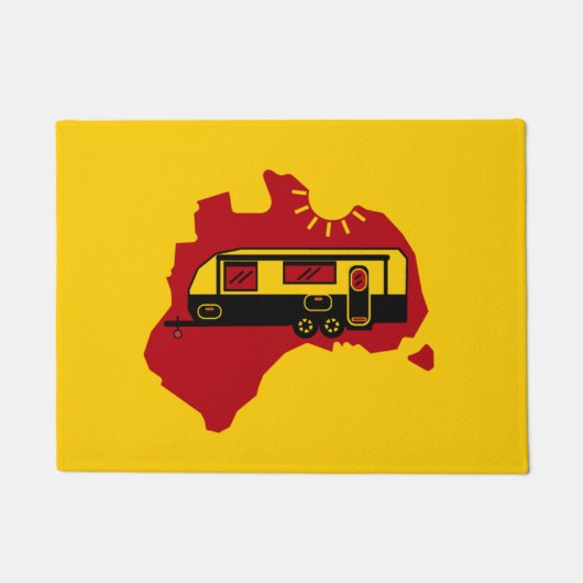 Australian Caravan Camping Deurmat (Voorkant)