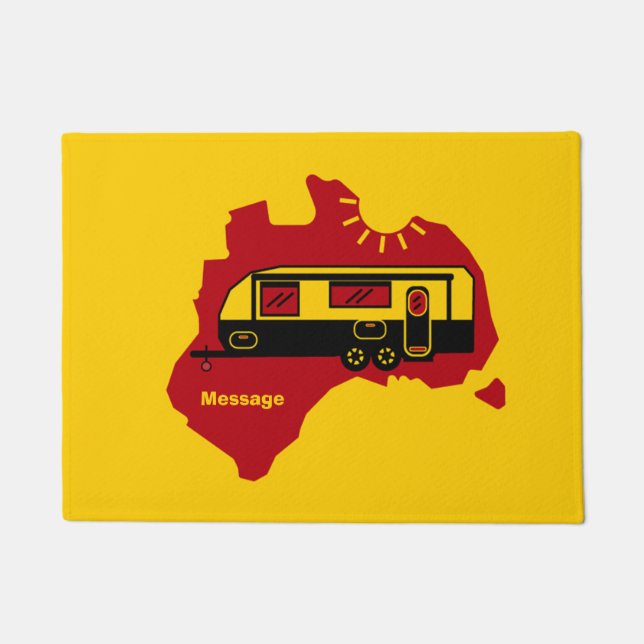 Australian Caravan Camping Deurmat (Voorkant)