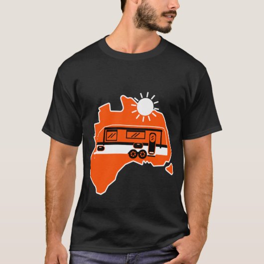Australian Caravan Camping T-shirt (Voorkant)