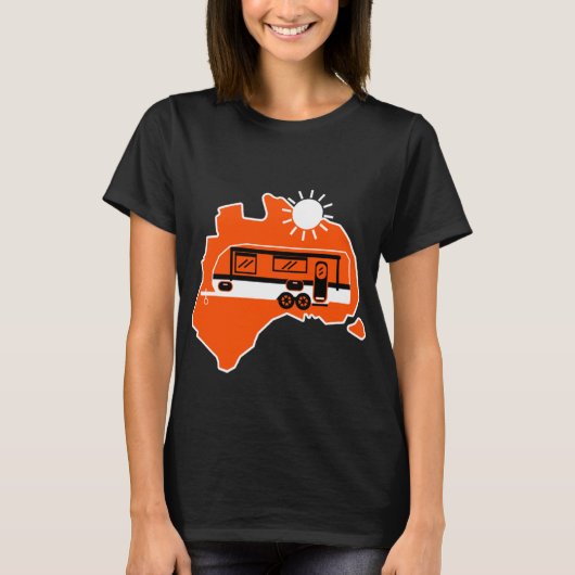 Australian Caravan Camping T-Shirt (Voorkant)