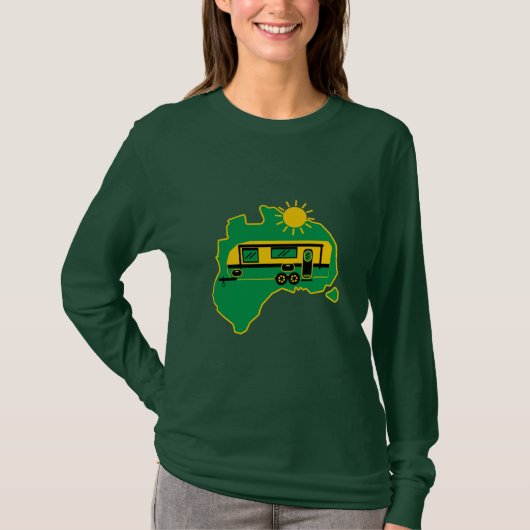 Australian Caravan Camping T-shirt (Voorkant)