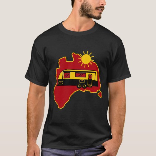 Australian Caravan Camping T-shirt (Voorkant)