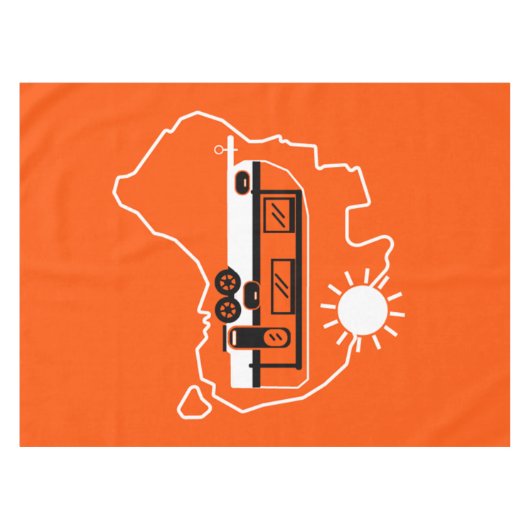 Australian Caravan Camping Tafelkleed (Voorkant (Horizontaal))