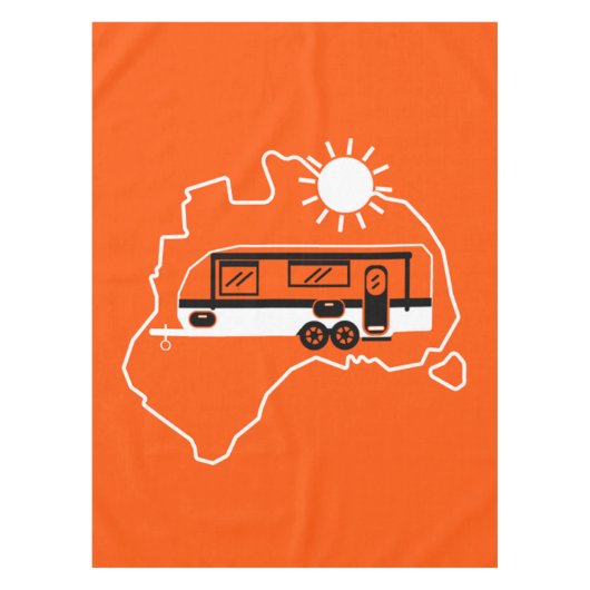 Australian Caravan Camping Tafelkleed (Voorkant)