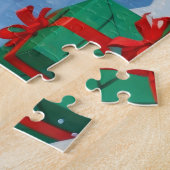 Australian Cattle Christmas Feestelijke Sneeuwscèn Legpuzzel (Zijkant)