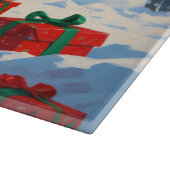 Australian Cattle Christmas Feestelijke Sneeuwscèn Snijplank (Hoek)