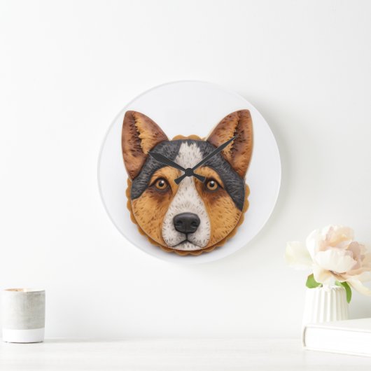 Australian Cattle Dog 3D geïnspireerd Grote Klok (Huis)