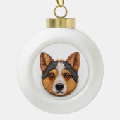 Australian Cattle Dog 3D geïnspireerd Keramische Bal Ornament (Voorkant)