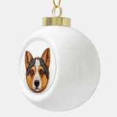 Australian Cattle Dog 3D geïnspireerd Keramische Bal Ornament (Rechts)