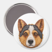 Australian Cattle Dog 3D geïnspireerd Magneet (Voorkant / Achterkant)