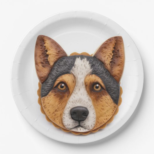 Australian Cattle Dog 3D geïnspireerd Papieren Bordje (Voorkant)