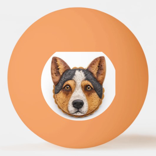 Australian Cattle Dog 3D geïnspireerd Pingpongbal (Voorkant)