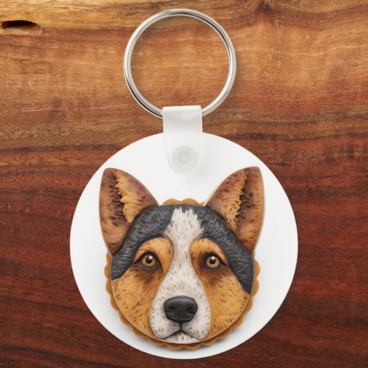 Australian Cattle Dog 3D geïnspireerd Sleutelhanger (Achterkant)