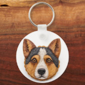 Australian Cattle Dog 3D geïnspireerd Sleutelhanger (Voorkant)