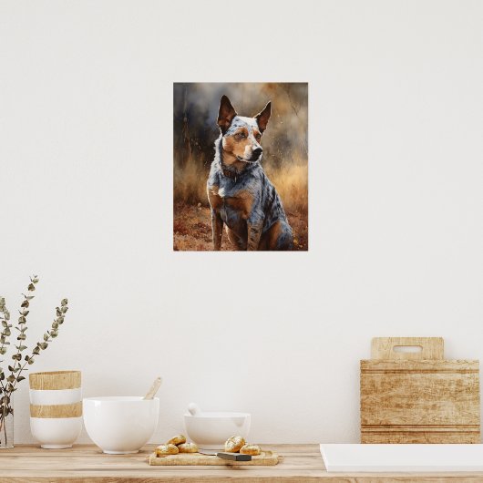 Australian Cattle Dog Art Print Poster (Keuken)
