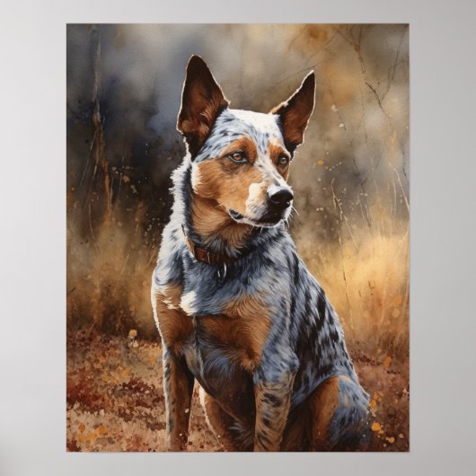 Australian Cattle Dog Art Print Poster (Voorkant)