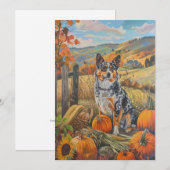 Australian Cattle Dog Autumn Harvest Thanksgiving Feestdagenkaart (Voorkant / Achterkant)