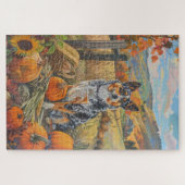 Australian Cattle Dog Autumn Harvest Thanksgiving Legpuzzel (Horizontaal)