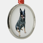 Australian Cattle Dog (B) Metalen Ornament (Rechts)