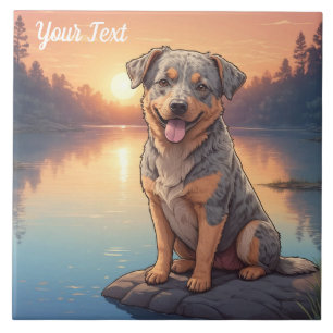 Australian Cattle Dog bij meer Tegeltje