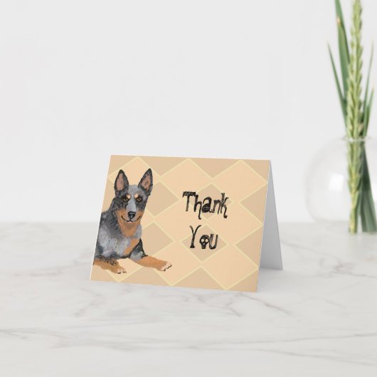 Australian Cattle Dog Blank Bedankt Notecard (Voorkant)