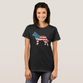 Australian Cattle Dog Blue Heeler 4 juli Amer T-shirt (Voorkant volledig)
