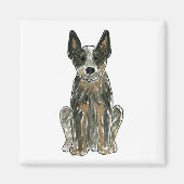 Australian Cattle Dog Blue Heeler Art Magneet