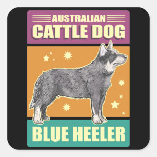 Australian Cattle Dog Blue Heeler Dog Owner Vierkante Sticker