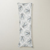 Australian Cattle Dog Blue Heeler Originele honden Lichaamskussen (Voorkant Verticaal)