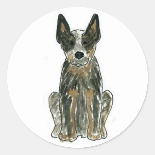 Australian Cattle Dog Blue Heeler Stickers (Voorkant)