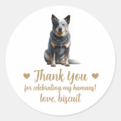 Australian Cattle Dog Bruiloft Favor Stickers (Voorkant)