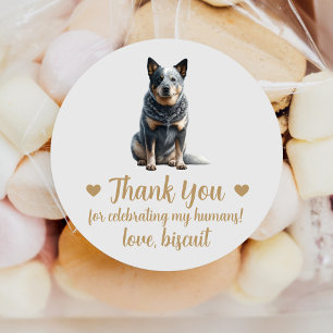 Australian Cattle Dog Bruiloft Favor Stickers