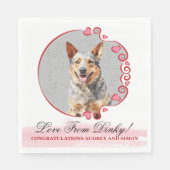 Australian Cattle Dog bruiloft servet met foto (Voorkant)
