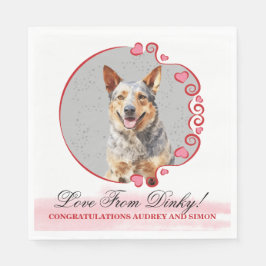 Australian Cattle Dog bruiloft servet met foto