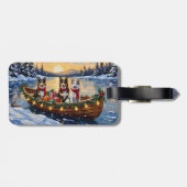 Australian Cattle Dog Christmas Boat Holiday Bagagelabel (Achterkant horizontaal)