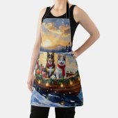 Australian Cattle Dog Christmas Boat Holiday Schort (Insitu)