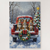 Australian Cattle Dog Christmas Red Truck Holiday Legpuzzel (Verticaal)