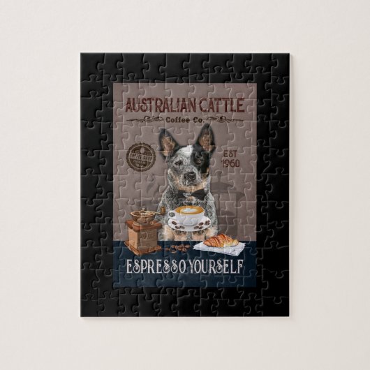 Australian Cattle Dog Coffee Club Coffee Dog Lover Legpuzzel (Verticaal)