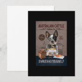 Australian Cattle Dog Coffee Club Coffee Hondenlie Bedankkaart (Voorkant / Achterkant)
