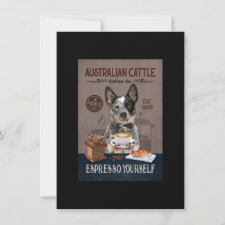 Australian Cattle Dog Coffee Club Coffee Hondenlie Bedankkaart