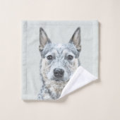 Australian Cattle Dog - Cute Original Dog Art Bad Handdoek (Wasdoekje)
