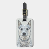 Australian Cattle Dog - Cute Original Dog Art Bagagelabel (Voorkant verticaal)