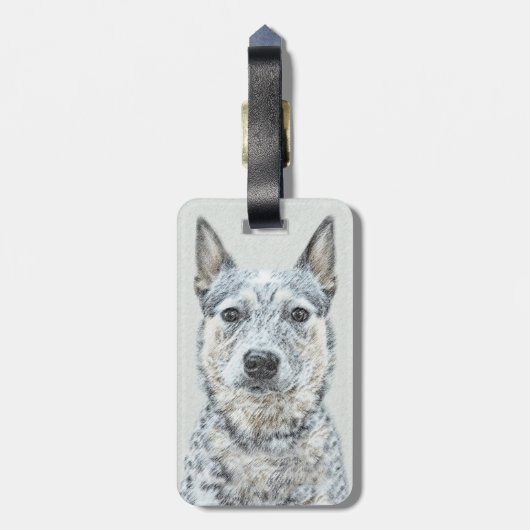 Australian Cattle Dog - Cute Original Dog Art Bagagelabel (Achterkant verticaal)